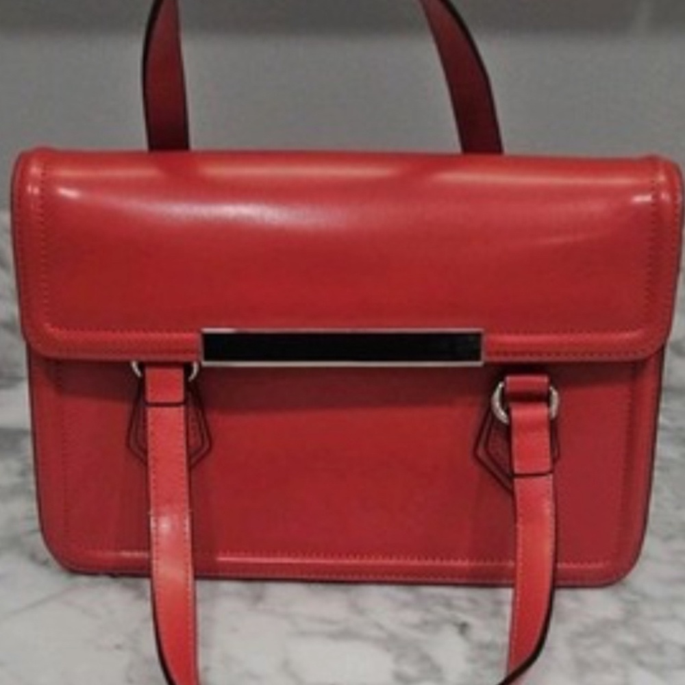 CYBER SPECIAL Red Italian Leather Cromia Handbag